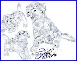 Labrador Dogs 3 Piece Set Dogs Mother And Puppy Puppies 2018 Swarovski Crystal