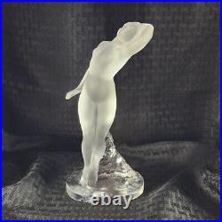 Lalique Crystal France DANSEUSE Frosted Nude Female Dancer Figurine, 9