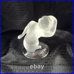 Lalique Crystal France DANSEUSE Frosted Nude Female Dancer Figurine, 9