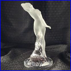 Lalique Crystal France DANSEUSE Frosted Nude Female Dancer Figurine, 9