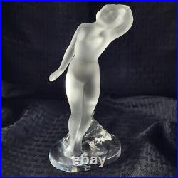 Lalique Crystal France DANSEUSE Frosted Nude Female Dancer Figurine, 9