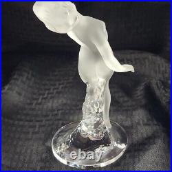 Lalique Crystal France DANSEUSE Frosted Nude Female Dancer Figurine, 9