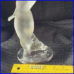 Lalique Crystal France DANSEUSE Frosted Nude Female Dancer Figurine, 9