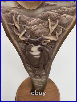 Lance Domonoske, Sterling Alaska 1994, Vintage Deer Sculpture