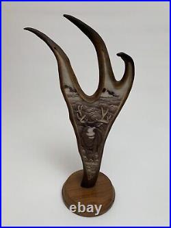 Lance Domonoske, Sterling Alaska 1994, Vintage Deer Sculpture