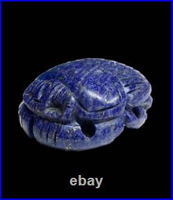 Lapis Lazuli Carved Egyptian Scarab Beetle