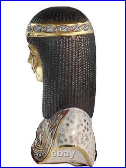 Large BUST OF CLEOPATRA Porcelain Sculpture Limited Edition by Edoardo Tasca