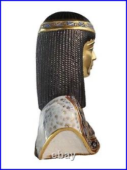 Large BUST OF CLEOPATRA Porcelain Sculpture Limited Edition by Edoardo Tasca