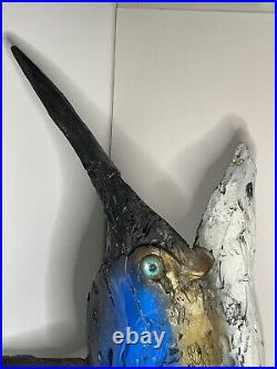 Large Blue Marlin Fish made out of 3 pieces of Drift Wood! Fantastic Art Piece