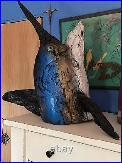 Large Blue Marlin Fish made out of 3 pieces of Drift Wood! Fantastic Art Piece