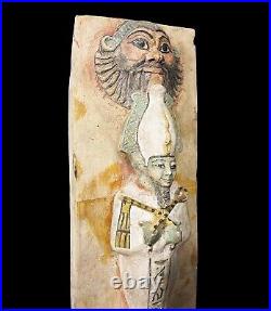 Large Egyptian god Osiris with Egyptian Bes god