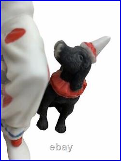 Large Norman Rockwell The Runaway Figurine Music Box Clown Boy Dog