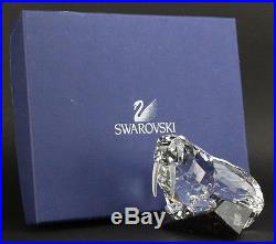 Large Signed SWAROVSKI Soulmates Walrus Austrian Silver Crystal Figurine NR SWR