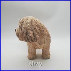 Large Vintage Lhasa Apso Danbury Mint Dog Resin Statue Rare 7H