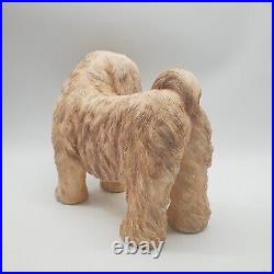 Large Vintage Lhasa Apso Danbury Mint Dog Resin Statue Rare 7H