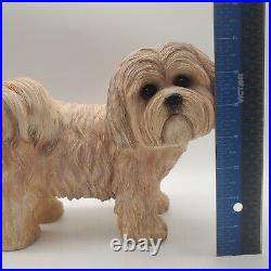 Large Vintage Lhasa Apso Danbury Mint Dog Resin Statue Rare 7H