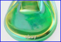 Large Zsolnay Green Eosin Tray With Panther