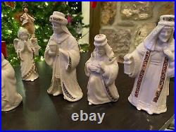 Lenox China Jewels Collection Jesus Mary Joseph Nativity of 14 Figurines -1999