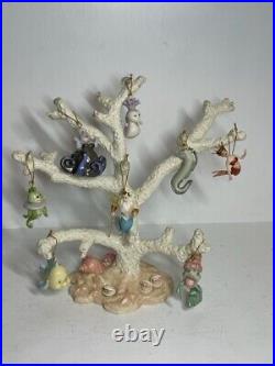 Lenox Disney he Little Mermaid Under the Sea Ornament Tree plus 8 Ornaments