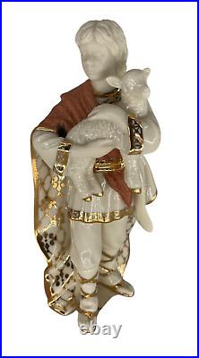 Lenox First Blessing-Nativity Shepherd Boy With Lamb AS IS