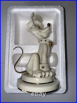 Lenox Walt Disney Pluto's Night Out Figurine Ivory & Gold, Complete with COA