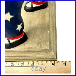 Leo R. Smith MS. LIBERTY Sailor Girl Statue with Flag Patriotic Folk Art Retired