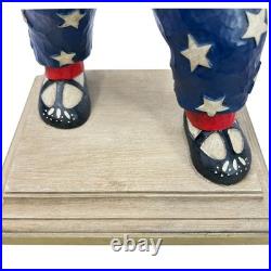 Leo R. Smith MS. LIBERTY Sailor Girl Statue with Flag Patriotic Folk Art Retired