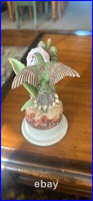 Limited Edition BOEHM Fine Porcelain White Eared Hummingbird #440 Figurine, USA