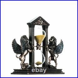 Lions HourGlass Winged Creature Gold Sand Timer Bronze Finish 7.2 Inches