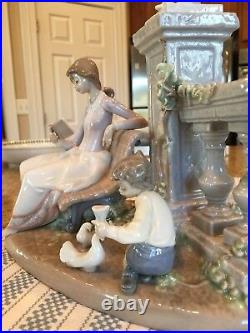 Lladro 5425 Studying In The Park Mint Condition