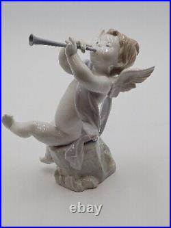 Lladro Angel with Clarinet #1232 glazed finish 9.75 Sculptor Fulgencio Garcia