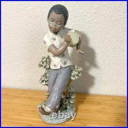 Lladro Black Legacy Porcelain Bongo Beat Carribean Boy 5157