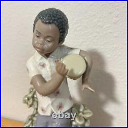 Lladro Black Legacy Porcelain Bongo Beat Carribean Boy 5157