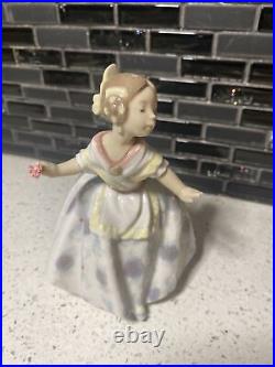 Lladro Figurine #5373 Teresita / Girl Dancing with Rose -RARE NO BOX