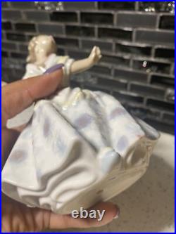 Lladro Figurine #5373 Teresita / Girl Dancing with Rose -RARE NO BOX