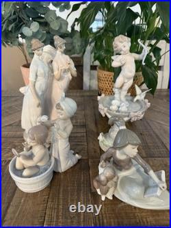 Lladro Figurine Collection 4 Pieces Retired Spain Vintage Rare