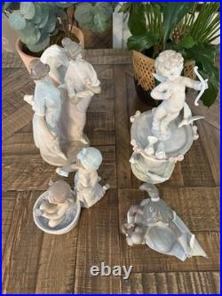 Lladro Figurine Collection 4 Pieces Retired Spain Vintage Rare