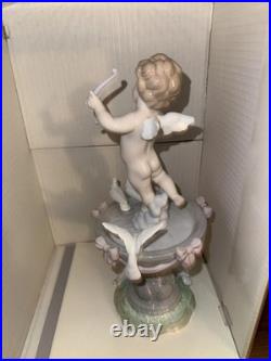 Lladro Fountain of Love Angel Porcelain Figurine 1998-2007 Retired with Box