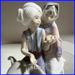 Lladro Hindu Children on Elephant Figurine 5352 Mint