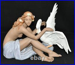 Lladro Leda And The Swan Gres Finish #12444 (11 3/4 Tall)