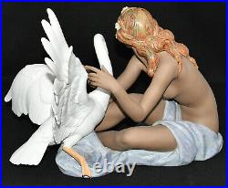 Lladro Leda And The Swan Gres Finish #12444 (11 3/4 Tall)