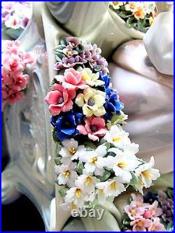 Lladro Limited Ed. Gazebo In Bloom #1865 Brand Nib Girl Flowers Rare Save$$ F/sh