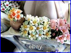 Lladro Limited Ed. Gazebo In Bloom #1865 Brand Nib Girl Flowers Rare Save$$ F/sh