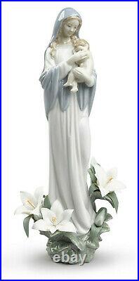 Lladro Madonna Of The Flowers #8322 Brand Nib Blessed Mother Baby Jesus Save$ Fs