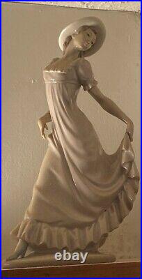 Lladro Nao Porcelain Elegant Lady Figurine Pink Dress/hat 1980 Spain