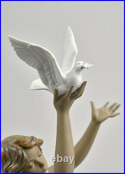 Lladro Peace Offering Woman Figurine #13559 Brand Nib Nude Dove Gres Large F/sh
