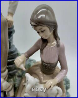 Lladro Porcelain Figurine 4926 Milk For the Lamb 11 Retired Glossy Finish