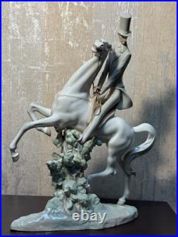 Lladro Porcelain Figurine Horse with Male Rider 1969-85 # 4515