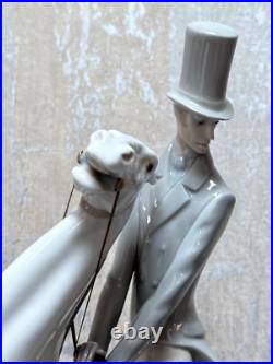 Lladro Porcelain Figurine Horse with Male Rider 1969-85 # 4515