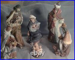 Lladro Porcelain Nativity Set (6 Figures) Beautiful Retired Authentic Large